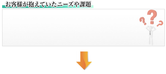 お客様が抱えていたニーズや課題